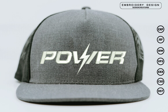Power 3D Embroidery Design