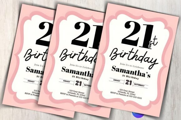 Retro Birthday Invitation Template