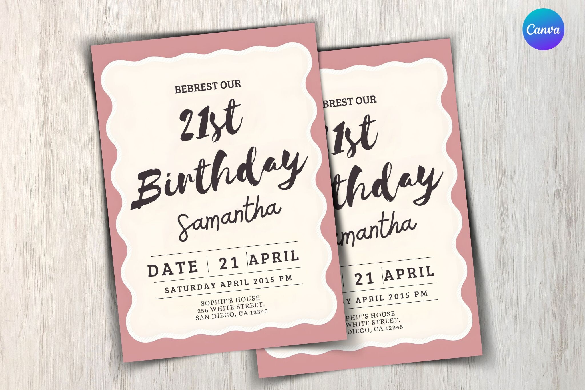 Retro Birthday Invitation Template