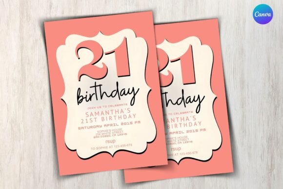 Retro Birthday Invitation Template