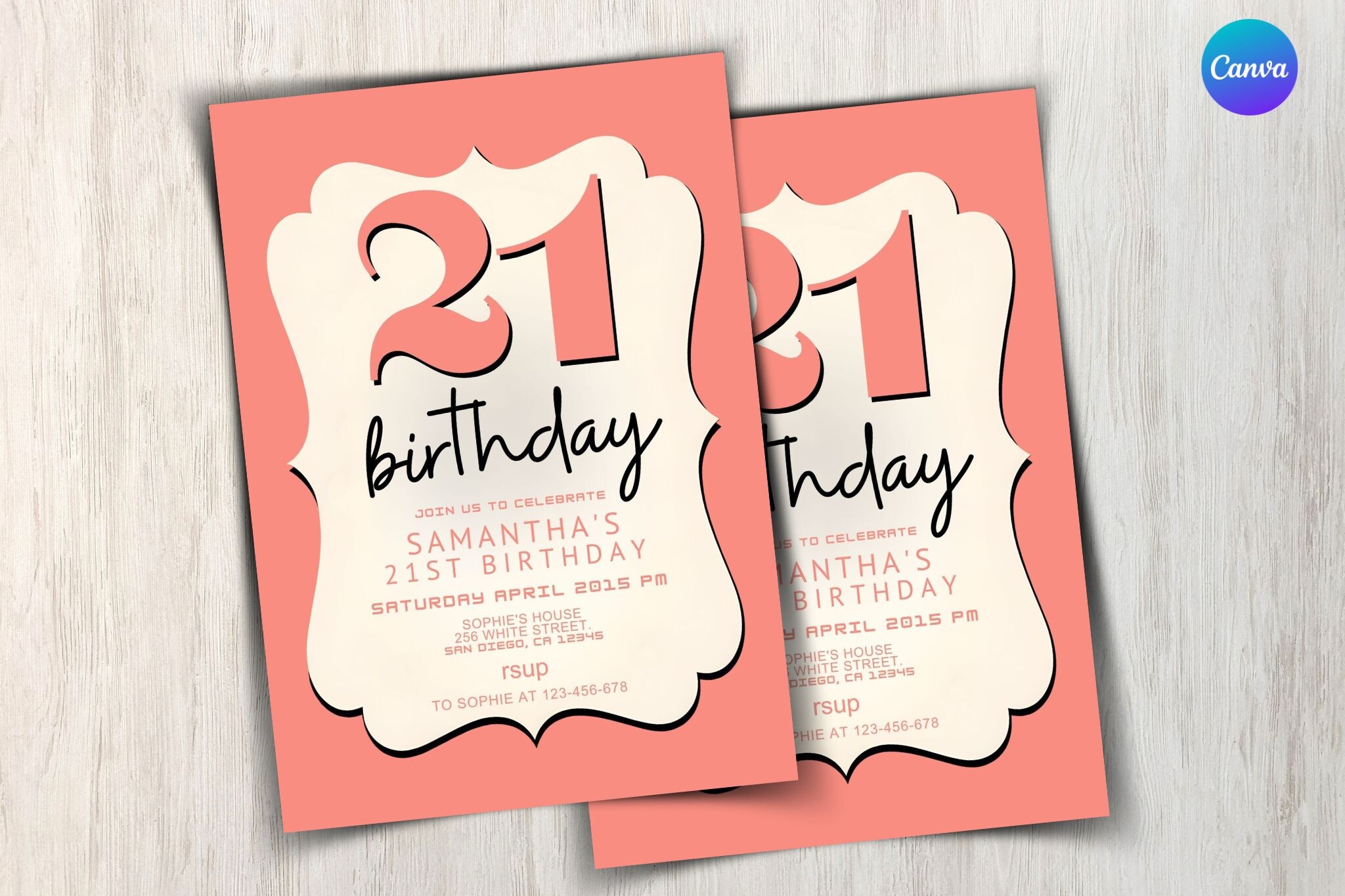 Retro Birthday Invitation Template