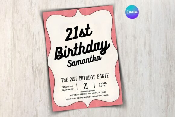 Retro Birthday Invitation Template
