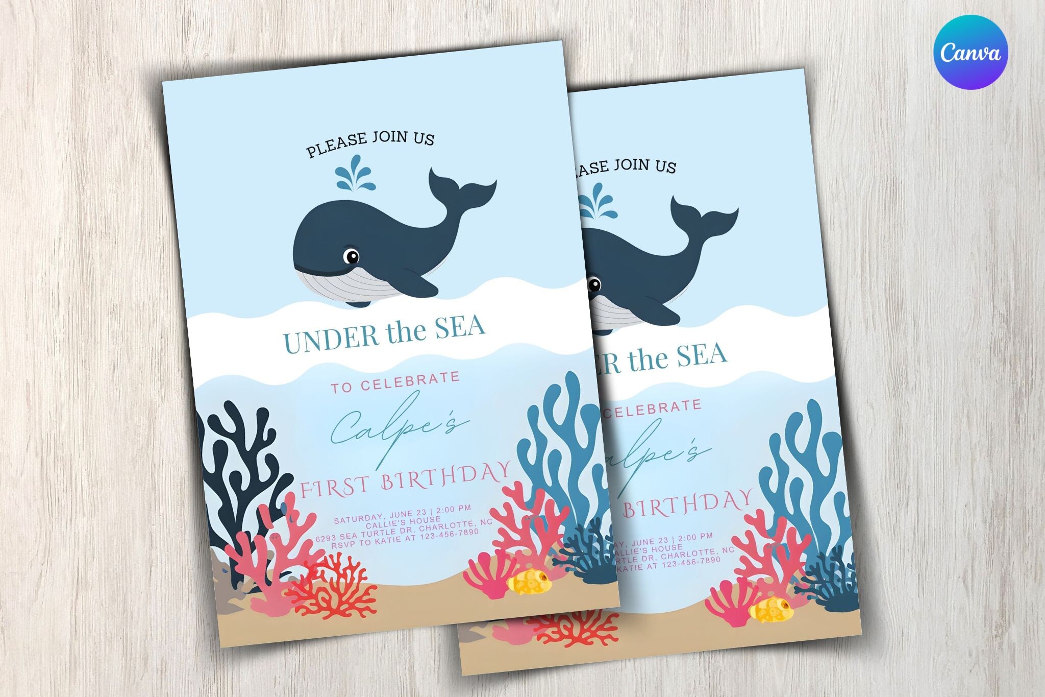 Under the Sea Birthday Invitation