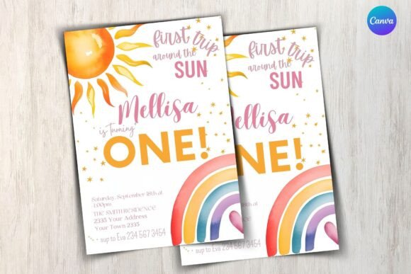 Around the Sun Birthday Invitation