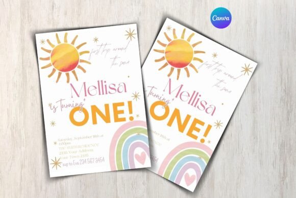 Around the Sun Birthday Invitation