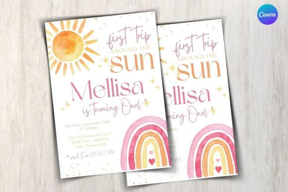 Around the Sun Birthday Invitation