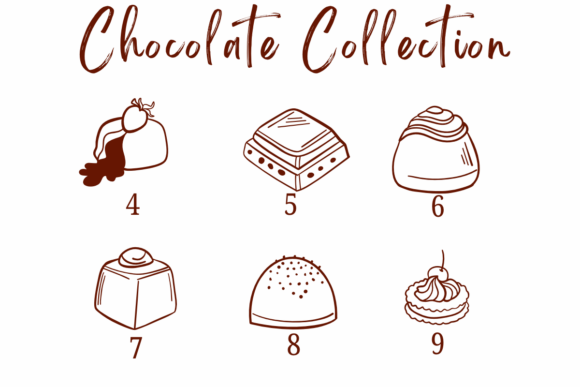 Chocolate Collection Font PNG with transparent background - Preview 3