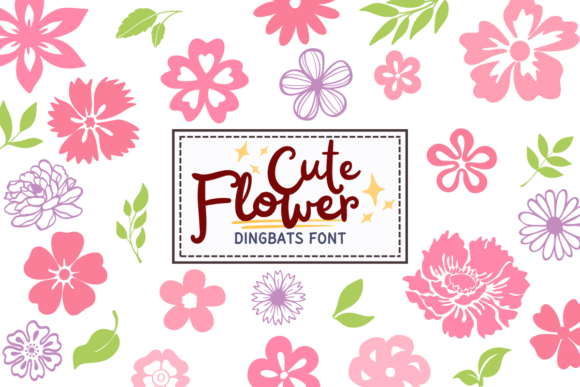 Preview of Cute Flower dingbat font