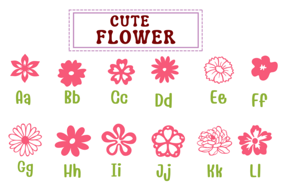 Cute Flower Font - Preview 1