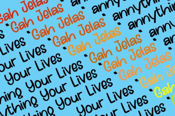 Gah Jelas Font PNG with transparent background - Preview 1