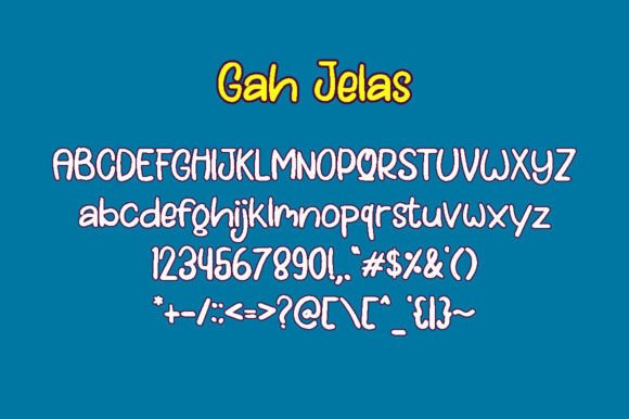 Gah Jelas Font PNG with transparent background - Preview 3