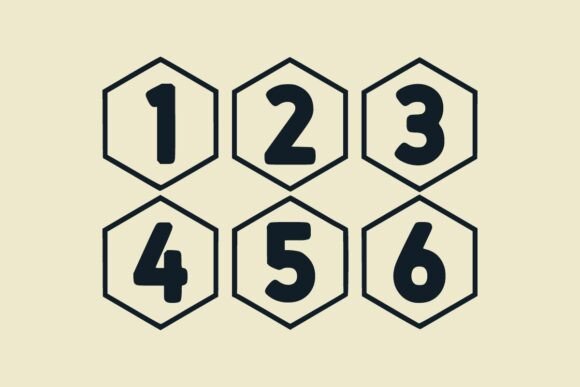 Hexagon Font PNG with transparent background - Preview 1