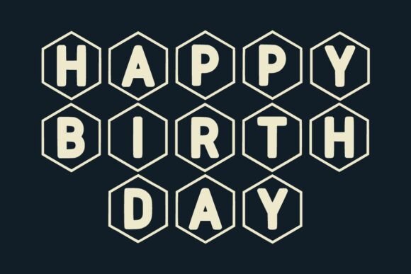 Hexagon Font PNG with transparent background - Preview 2