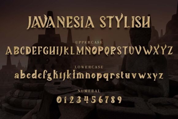 Javanesia Stylish Font PNG with transparent background - Preview 5