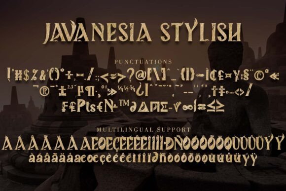 Javanesia Stylish Font PNG with transparent background - Preview 6