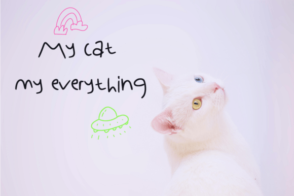 Kids Handmade Font PNG with transparent background - Preview 4
