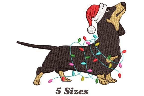 Lighting Dachshund Dog Merry Christmas