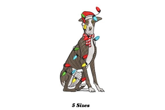 Lighting Greyhound Dog Christmas
