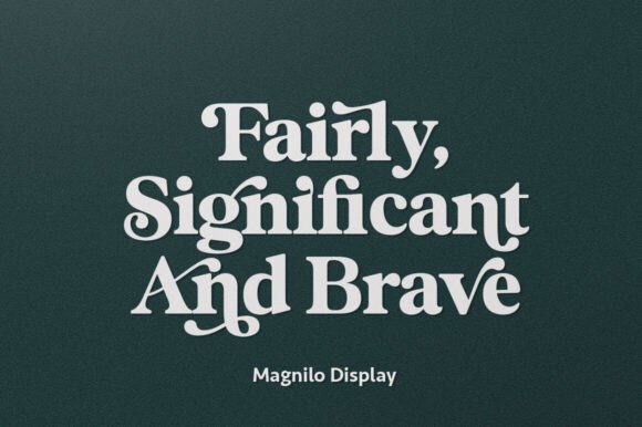 Magnilo Display Font PNG with transparent background - Preview 2