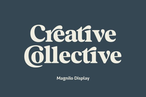 Magnilo Display Font PNG with transparent background - Preview 3