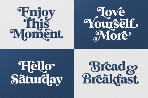 Magnilo Display Font PNG with transparent background - Preview 4