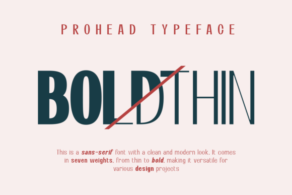 Prohead Font PNG with transparent background - Preview 1