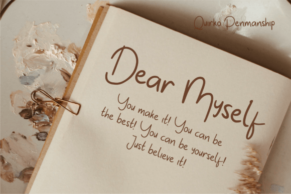 Quirko Penmanship Font PNG with transparent background - Preview 4