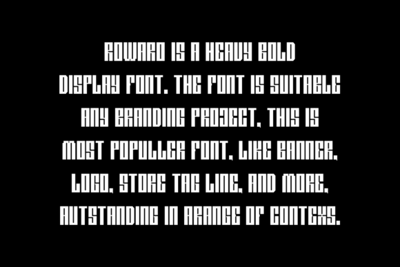 Rowaro Font PNG with transparent background - Preview 3