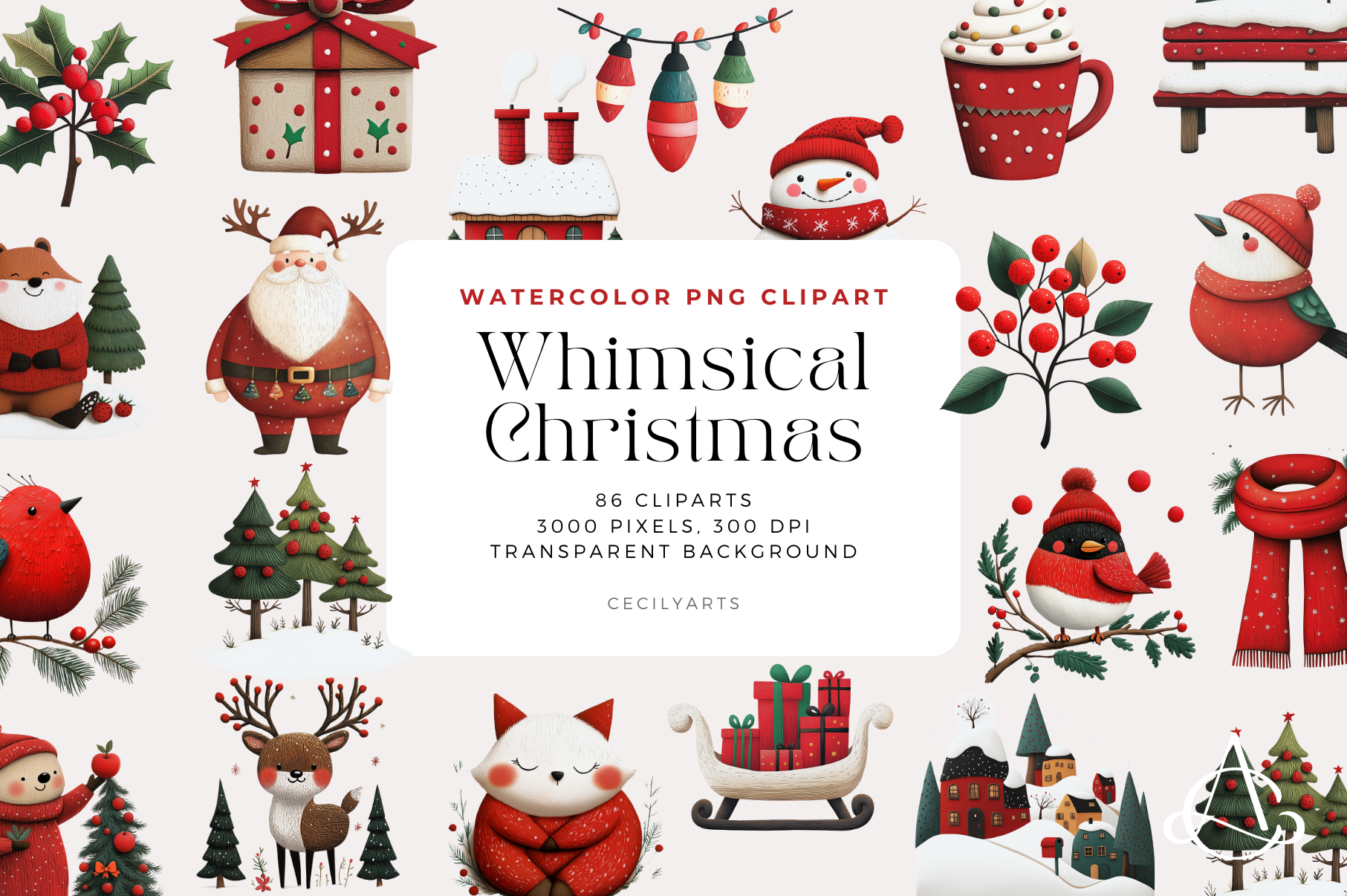 Whimsical Christmas Cliparts - photo 1