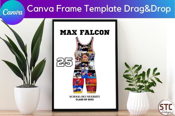 Wrestling Photo Collage Canva Template