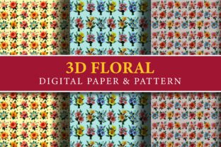 3D Floral Digital Paper and Pattern Graphic by Gfx Shaown · Creative ...