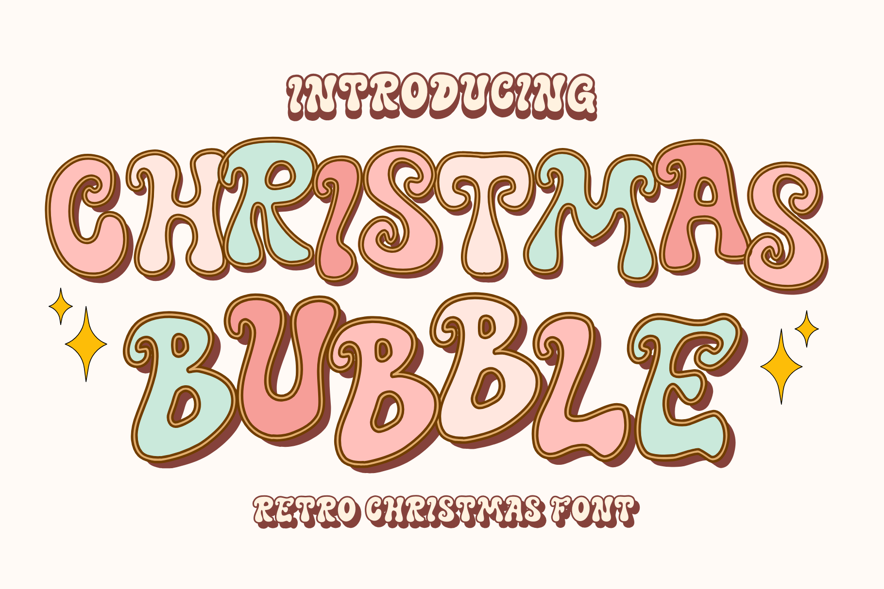 Christmas Bubble Font - photo 1