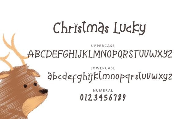 Christmas Lucky Font PNG with transparent background - Preview 4