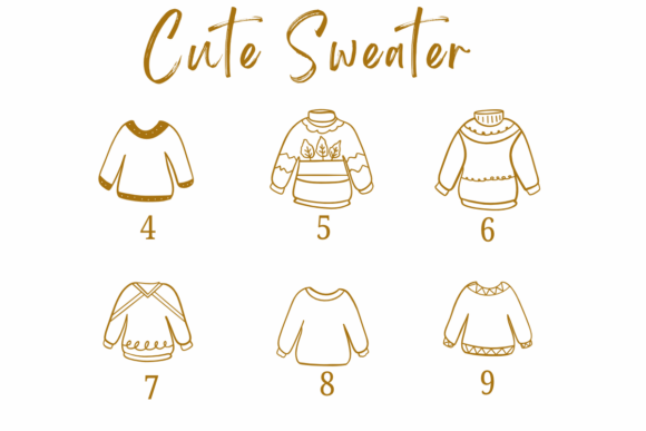 Cute Sweater Font PNG with transparent background - Preview 3