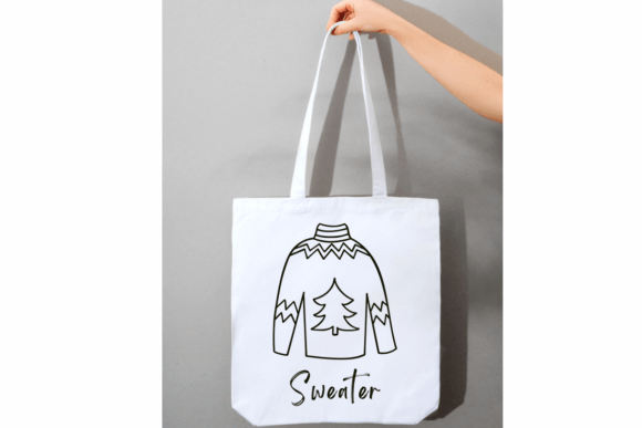 Cute Sweater Font PNG with transparent background - Preview 4
