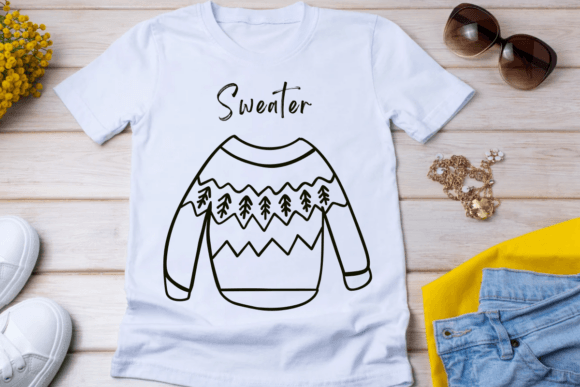 Cute Sweater Font PNG with transparent background - Preview 5