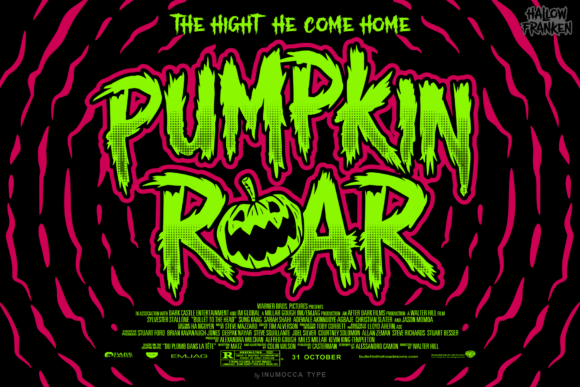 Hallow Franken Font PNG with transparent background - Preview 1