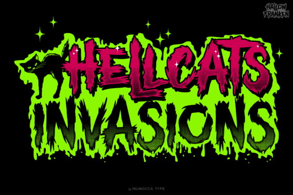 Hallow Franken Font PNG with transparent background - Preview 5