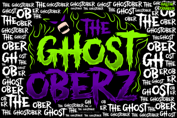 Hallow Franken Font PNG with transparent background - Preview 2