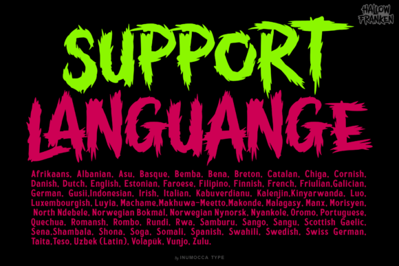 Hallow Franken Font PNG with transparent background - Preview 4