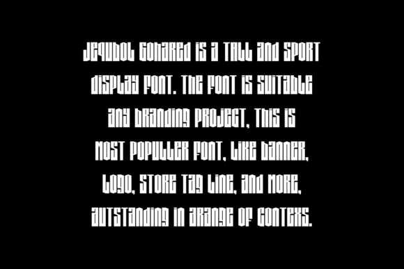 Jequbol Gohared Font PNG with transparent background - Preview 3