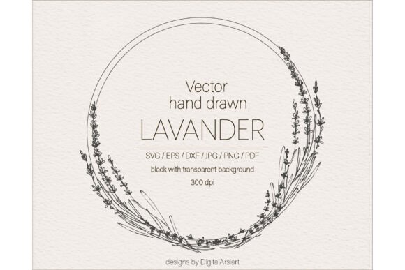 Lavender Wreath SVG Flower Wreath Svg Gráfico Ícones Por DigitalArsiart