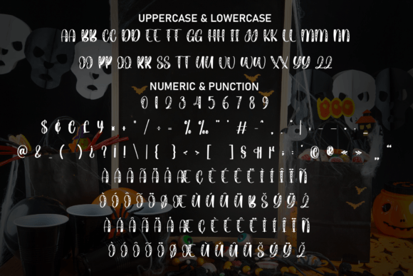 Merry Halloween Font PNG with transparent background - Preview 6