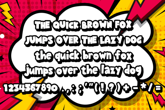 Power Comic Font PNG with transparent background - Preview 3