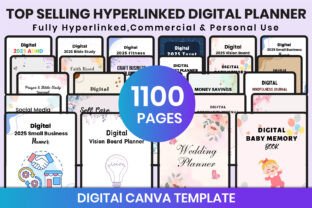Top Selling Hyperlinked Digital Planner Graphic by Shumaya · Creative ...