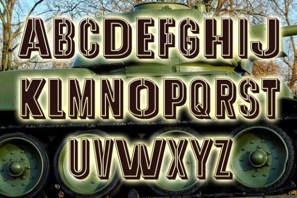 Army Watch Font - Preview 1