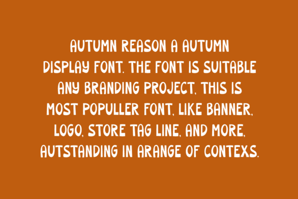 Autumn Reason Font - Preview 1