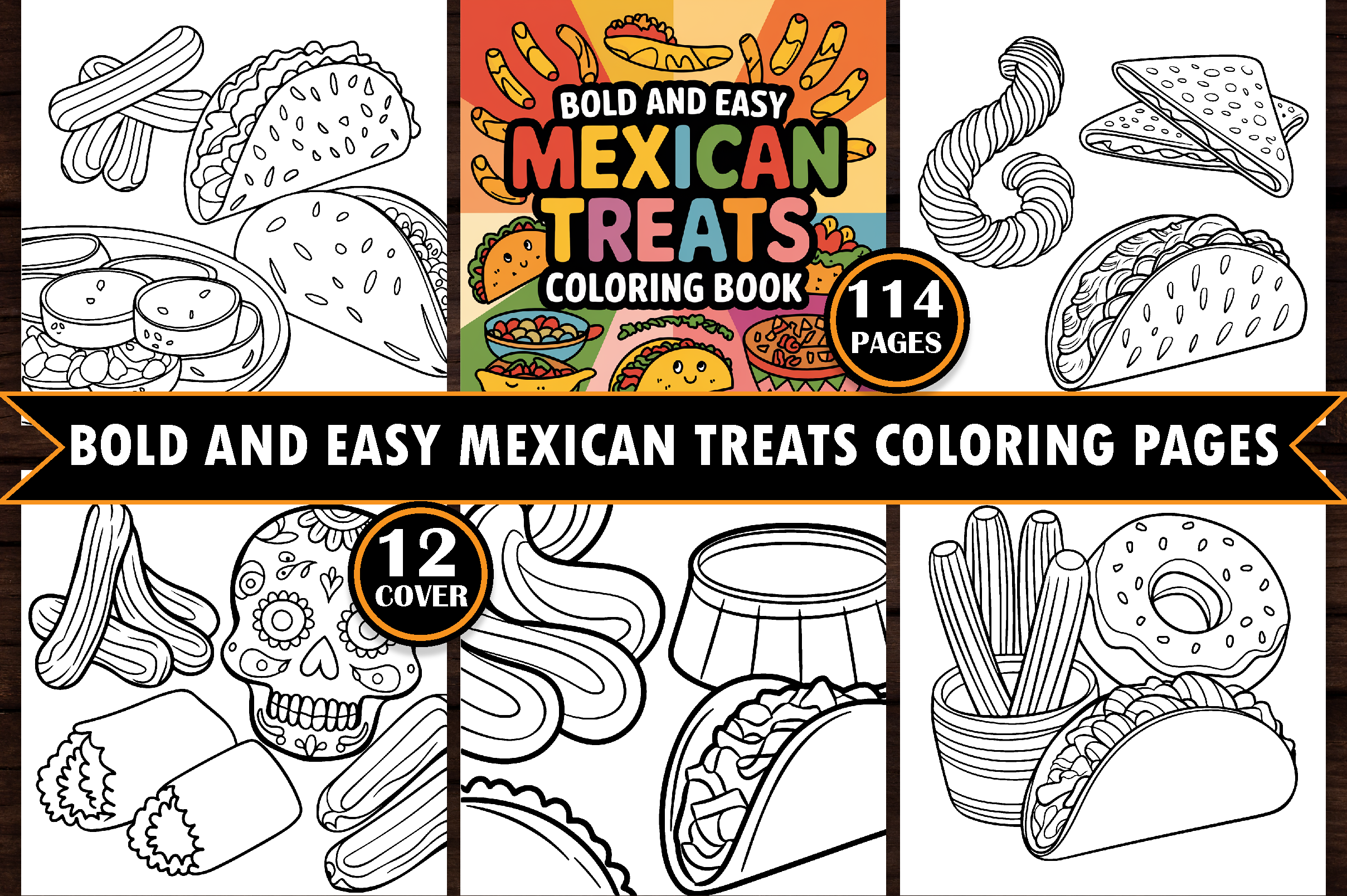 Bold & Easy Mexican Treats Coloring Page