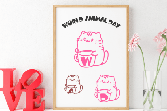 Cat and Cup Font - Preview 6