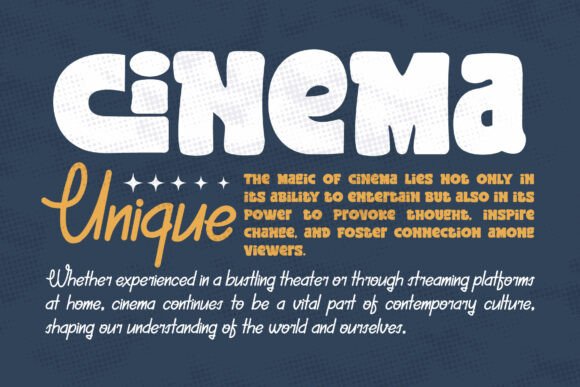 Cinema Unique Font - Preview 6